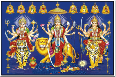 

Aabhaas Mata Lakshmi Wall Poster Fine Art Print(12 inch X 18 inch, Rolled)