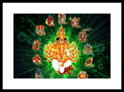 

Aabhaas Ganesha Wall Poster Fine Art Print(12 inch X 18 inch, Rolled)