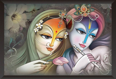 

Aabhaas Radha Krishna Wall Poster Fine Art Print(12 inch X 18 inch, Rolled)