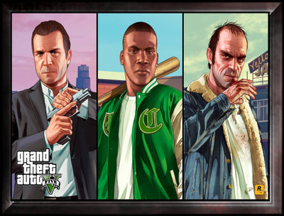 

Aabhaas GTA - GrATHAND Theft Auto Wall Poster Fine Art Print(12 inch X 18 inch, Rolled)
