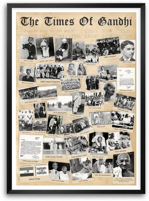 

Aabhaas Mahatma Gandhi Wall Poster Fine Art Print(12 inch X 18 inch, Rolled)