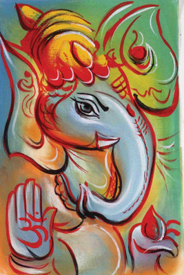 

Aabhaas Ganesha Wall Poster Fine Art Print(12 inch X 18 inch, Rolled)