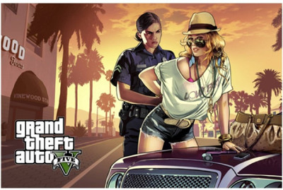 

Aabhaas GTA - GrATHAND Theft Auto Wall Poster Fine Art Print(12 inch X 18 inch, Rolled)