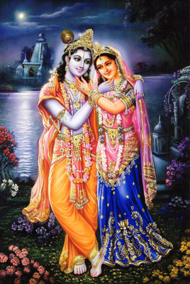

Aabhaas Radha Krishna Wall Poster Fine Art Print(12 inch X 18 inch, Rolled)