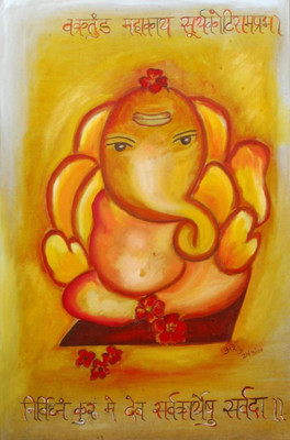 

Aabhaas Ganesha Wall Poster Fine Art Print(12 inch X 18 inch, Rolled)