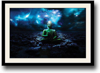 Aabhaas Buddha Wall Poster Fine Art Print(12 inch X 18 inch, Rolled)