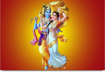 

Aabhaas Radha Krishna Wall Poster Fine Art Print(12 inch X 18 inch, Rolled)