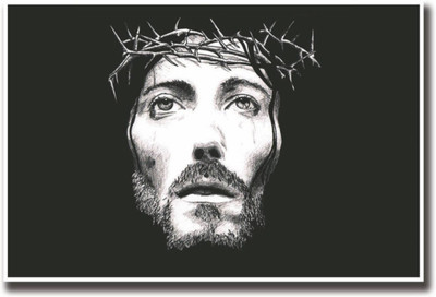 Aabhaas Jesus Christ Wall Poster Fine Art Print(12 inch X 18 inch, Rolled)