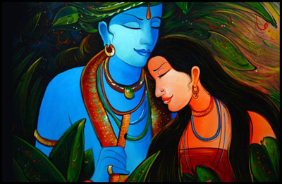 

Aabhaas Radha Krishna Wall Poster Fine Art Print(12 inch X 18 inch, Rolled)
