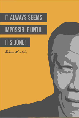 

Aabhaas Nelson Mandela Wall Poster Fine Art Print(12 inch X 18 inch, Rolled)