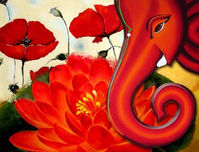 

Aabhaas Ganesha Wall Poster Fine Art Print(12 inch X 18 inch, Rolled)