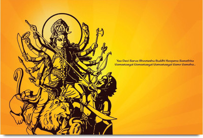 Aabhaas Jai Mata Di Wall Poster Fine Art Print(12 inch X 18 inch, Rolled)