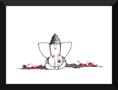 

Aabhaas Ganesha Wall Poster Fine Art Print(12 inch X 18 inch, Rolled)