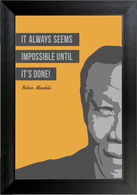 

Aabhaas Nelson Mandela Wall Poster Fine Art Print(12 inch X 18 inch, Rolled)