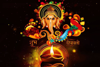 

Aabhaas Ganesha Wall Poster Fine Art Print(12 inch X 18 inch, Rolled)