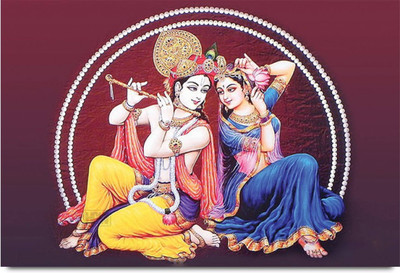

Aabhaas Radha Krishna Wall Poster Fine Art Print(12 inch X 18 inch, Rolled)