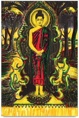 

Aabhaas Buddha Wall Poster Fine Art Print(12 inch X 18 inch, Rolled)
