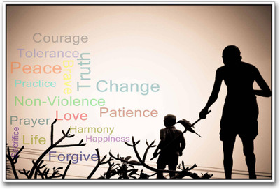

Aabhaas Mahatma Gandhi Wall Poster Fine Art Print(12 inch X 18 inch, Rolled)