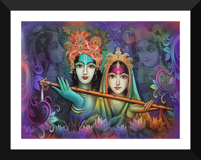 

Aabhaas Radha Krishna Wall Poster Fine Art Print(12 inch X 18 inch, Rolled)