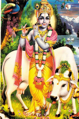 Aabhaas Krishna Wall Poster Fine Art Print(12 inch X 18 inch, Rolled)