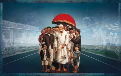 

Aabhaas Sai Baba Wall Poster Fine Art Print(12 inch X 18 inch, Rolled)