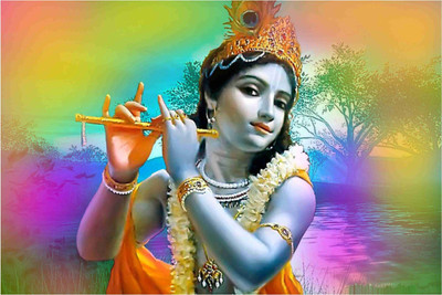 

Aabhaas Krishna Wall Poster Fine Art Print(12 inch X 18 inch, Rolled)