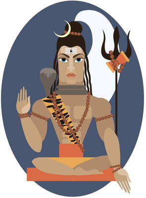 

Aabhaas Shiva Wall Poster Fine Art Print(12 inch X 18 inch, Rolled)