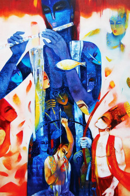 

Aabhaas Krishna Wall Poster Fine Art Print(12 inch X 18 inch, Rolled)