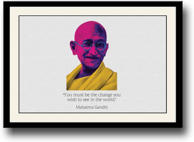 

Aabhaas Mahatma Gandhi Wall Poster Fine Art Print(12 inch X 18 inch, Rolled)