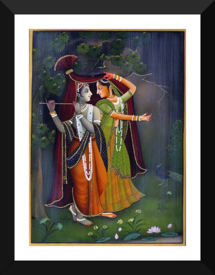 

Aabhaas Radha Krishna Wall Poster Fine Art Print(12 inch X 18 inch, Rolled)