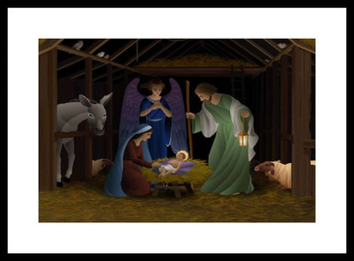 Aabhaas Jesus Christ Wall Poster Fine Art Print(12 inch X 18 inch, Rolled)