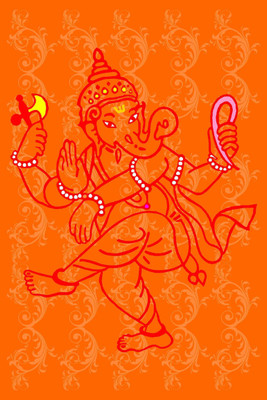 

Aabhaas Ganesha Wall Poster Fine Art Print(12 inch X 18 inch, Rolled)