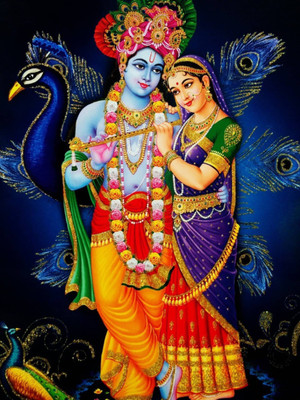 

Aabhaas Radha Krishna Wall Poster Fine Art Print(12 inch X 18 inch, Rolled)