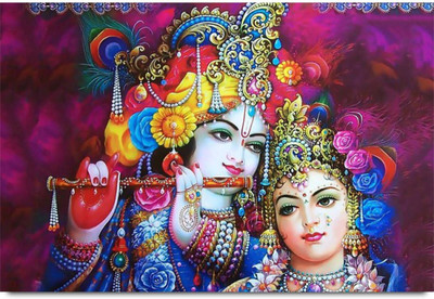 

Aabhaas Radha Krishna Wall Poster Fine Art Print(12 inch X 18 inch, Rolled)