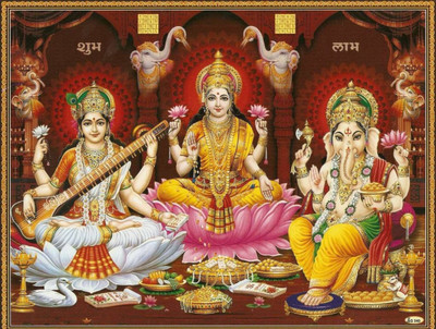 

Aabhaas Ganesha Wall Poster Fine Art Print(12 inch X 18 inch, Rolled)