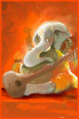 

Aabhaas Ganesha Wall Poster Fine Art Print(12 inch X 18 inch, Rolled)