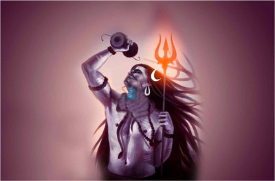 

Aabhaas Shiva Wall Poster Fine Art Print(12 inch X 18 inch, Rolled)