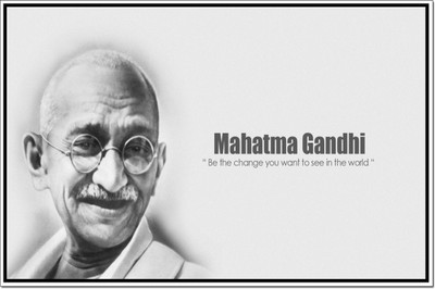 

Aabhaas Mahatma Gandhi Wall Poster Fine Art Print(12 inch X 18 inch, Rolled)