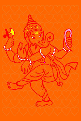 

Aabhaas Ganesha Wall Poster Fine Art Print(12 inch X 18 inch, Rolled)