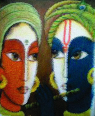 

Aabhaas Radha Krishna Wall Poster Fine Art Print(12 inch X 18 inch, Rolled)