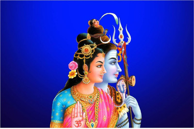 

Aabhaas Shiva Parvathi Wall Poster Fine Art Print(12 inch X 18 inch, Rolled)