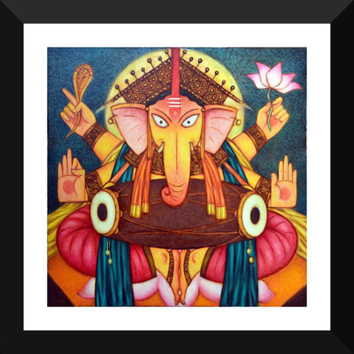 

Aabhaas Ganesha Wall Poster Fine Art Print(12 inch X 18 inch, Rolled)