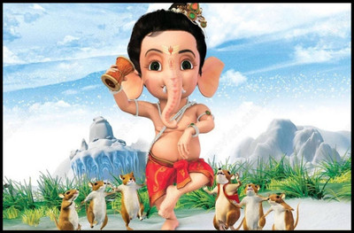 

Aabhaas Ganesha Wall Poster Fine Art Print(12 inch X 18 inch, Rolled)