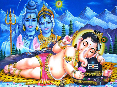 

Aabhaas Ganesha Wall Poster Fine Art Print(12 inch X 18 inch, Rolled)