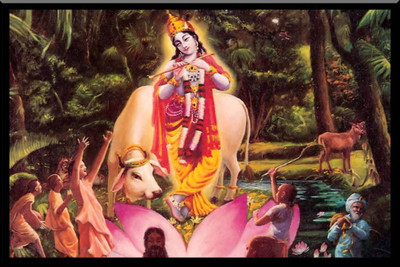 

Aabhaas Krishna Wall Poster Fine Art Print(12 inch X 18 inch, Rolled)
