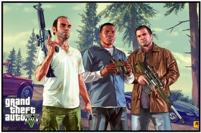 

Akhuratha GTA - Grand Theft Auto Fine Quality Wall Poster Paper Print(12 inch X 18 inch, Rolled)