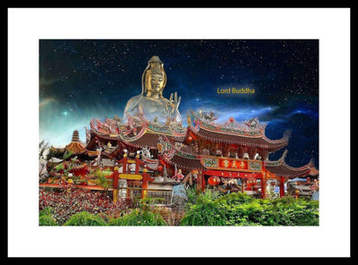 Aabhaas Buddha Wall Poster Fine Art Print(12 inch X 18 inch, Rolled)