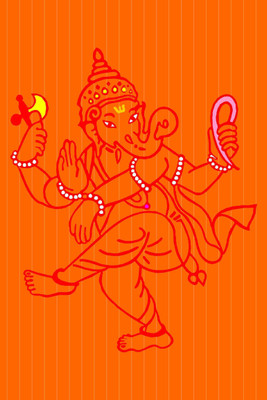 

Aabhaas Ganesha Wall Poster Fine Art Print(12 inch X 18 inch, Rolled)