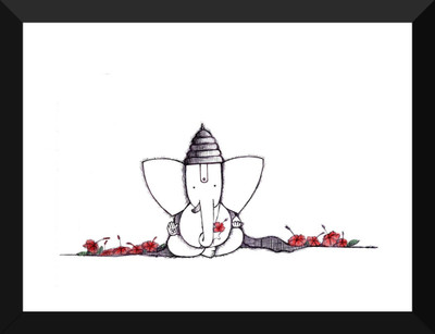 

Aabhaas Ganesha Wall Poster Fine Art Print(12 inch X 18 inch, Rolled)