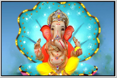 

Aabhaas Ganesha Wall Poster Fine Art Print(12 inch X 18 inch, Rolled)